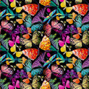 Gardenia 53765D-1 Black Flutter by Sally Kelly for Windham Fabrics