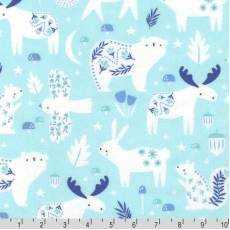 Gentle Night Flannel SRKF-22364-70 Aqua by Studio RK for Robert Kaufman