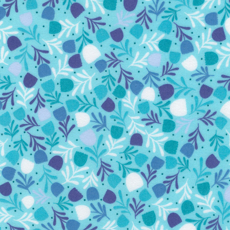 Gentle Night Flannel SRKF-22367-70 Aqua - Fat Quarter