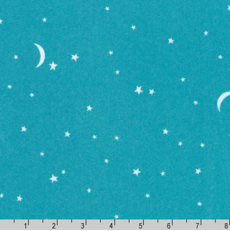 Gentle Night Flannel SRKF-22369-70 Aqua by Studio RK for Robert Kaufman