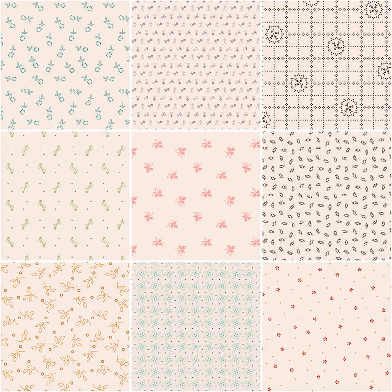 Gentler Times 1 Yard Bundle - Backgrounds 1YD-16470BAC-9 by Lori Holt for Riley Blake Designs