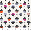 Ghost Town 90519-10 White Multi Cats by Dana Willard for FIGO Fabrics