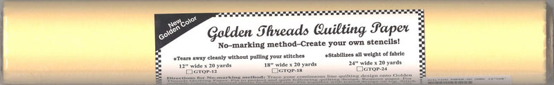 Golden Threads Quilting Paper - 12 Inch X 20yds GTQP12