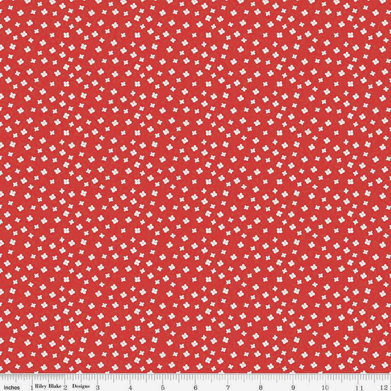 Gone Glamping C14794-RED Blossoms by Lori Whitlock for Riley Blake Designs