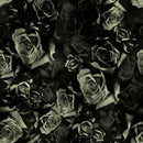 Graveyard Blooms Y5855-213 Onyx by Travis Glasgow for Hoffman Fabrics