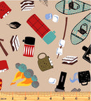 Great Outdoors Comfort Flannel 14661F-72 Nature Trail Tan by Greta Lynn of Kanvas Studio for Benartex