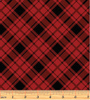 Great Outdoors Comfort Flannel 14663F-10 Warm & Cozy Plaid Red/Black by Greta Lynn of Kanvas Studio for Benartex