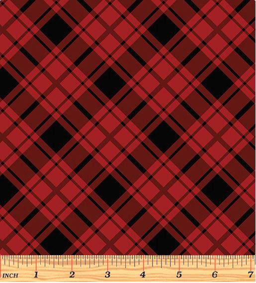 Great Outdoors Comfort Flannel 14663F-10 Warm & Cozy Plaid Red/Black by Greta Lynn of Kanvas Studio for Benartex