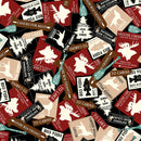 Great Outdoors Comfort Flannel 14665F-12 Scenic Route Black by Greta Lynn of Kanvas Studio for Benartex