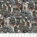 Guardians - Naturescapes DP29327-96 Wolf Packed Dk Gray Multi by Northern Promotions and Deborah Edwards for Northcott