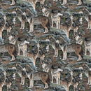 Guardians - Naturescapes DP29327-96 Wolf Packed Dk Gray Multi by Northern Promotions and Deborah Edwards for Northcott
