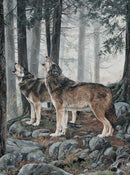 Guardians - Naturescapes Panel DP29325-92 Wolf Panel Lt Gray Multi by Northern Promotions and Deborah Edwards for Northcott