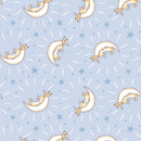 Guess How Much I Love You 2024 Flannel Y4253-87 Light Denim Bunny Moons licensed to Clothworks