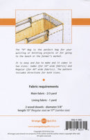 Pattern for the "H" bag with text and diagram on a white background