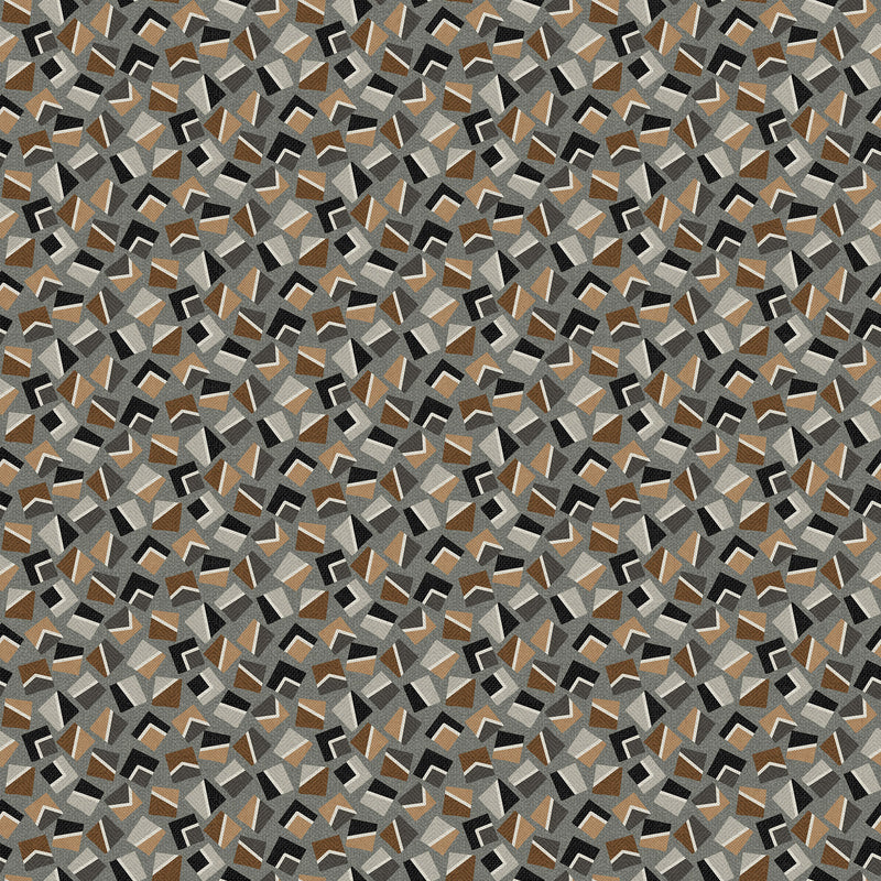 Haberdashery Flannel F28545-95 Gray Multi Lg Block Toss by Deborah Edwards Northcott Studio for Northcott