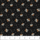 Haberdashery Flannel F28546-99 Black Multi Sm Block Toss by Deborah Edwards Northcott Studio for Northcott