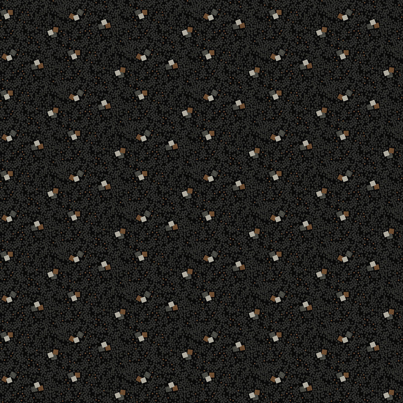 Haberdashery Flannel F28547-97 Charcoal Multi Mini Block Toss by Deborah Edwards Northcott Studio for Northcott