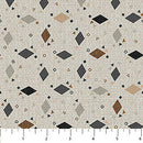 Haberdashery Flannel F28549-92 Light Gray Multi Diamond Toss by Deborah Edwards Northcott Studio for Northcott