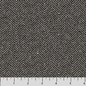 Haberdashery Flannel F28554-97 Black Chevron by Deborah Edwards Northcott Studio for Northcott