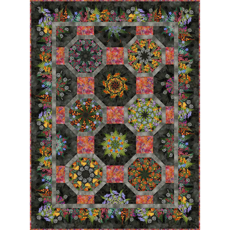 Halcyon Kaleidoscope Quilt Kit - Black