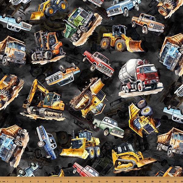 Hammer Down X5639-4-Black by Hoffman Fabrics.