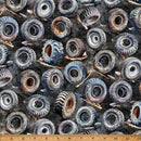 Hammer Down X5640-4-Black by Hoffman Fabrics.