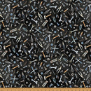 Hammer Down X5641-4-Black by Hoffman Fabrics.