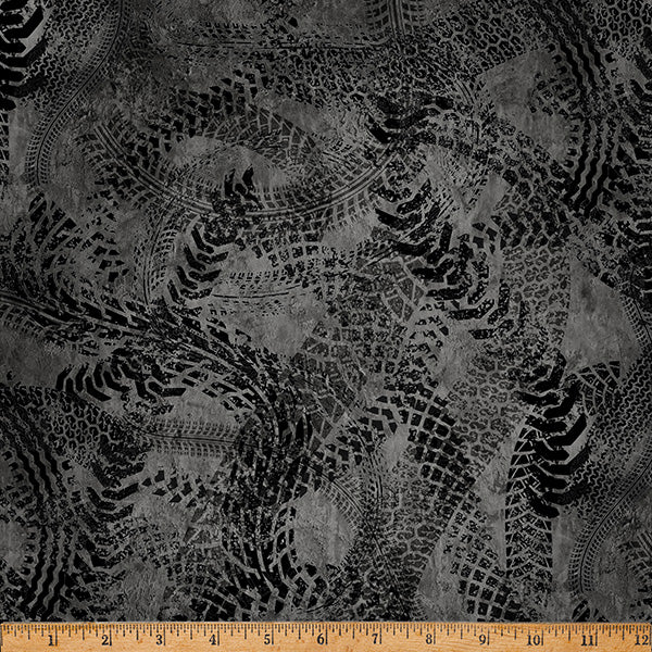 Hammer Down X5642-4-Black by Hoffman Fabrics.