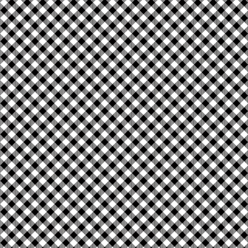Happy Hauntings 14948-90 Checked Black/White by Greta Lynn for Kanvas.