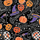 Happy Hauntings 14949G-12 Halloween Magic Black by Greta Lynn for Kanvas.