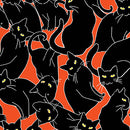 Happy Hauntings 14951G-39 Cat Magic Orange by Greta Lynn for Kanvas.
