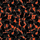 Happy Hauntings 14951G-39 Cat Magic Orange by Greta Lynn for Kanvas.