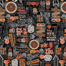 Happy Hauntings 14952G-12 Hocus Pocus Black by Greta Lynn for Kanvas.