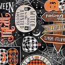 Happy Hauntings 14952G-12 Hocus Pocus Black by Greta Lynn for Kanvas.