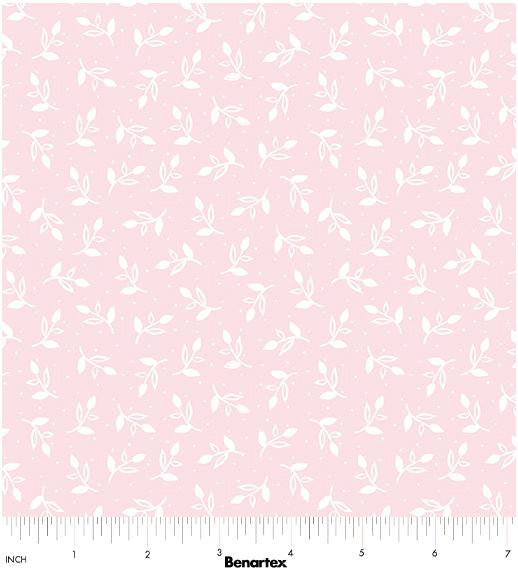 Happy Heart 16163-01 Sprigs Light Pink by Jessica Flick for Contempo with Benartex