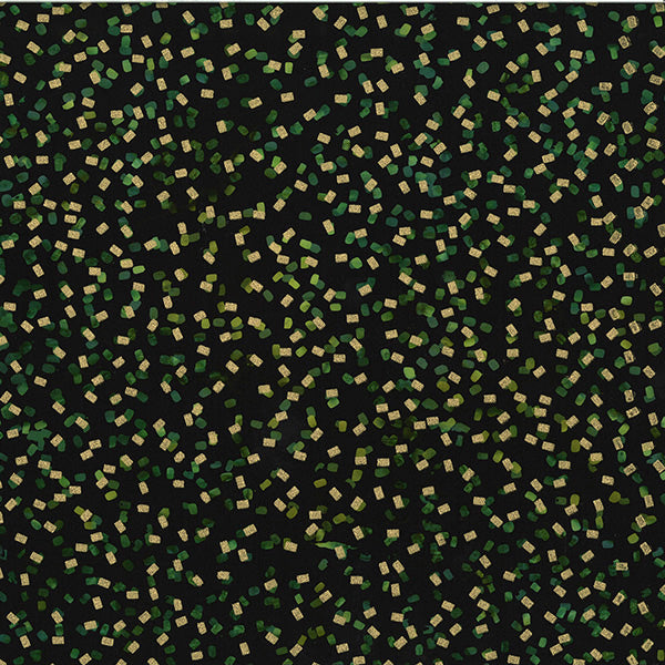 Happy Holidays Batik S2325-702 Deep Emerald Gold by Hoffman Fabrics