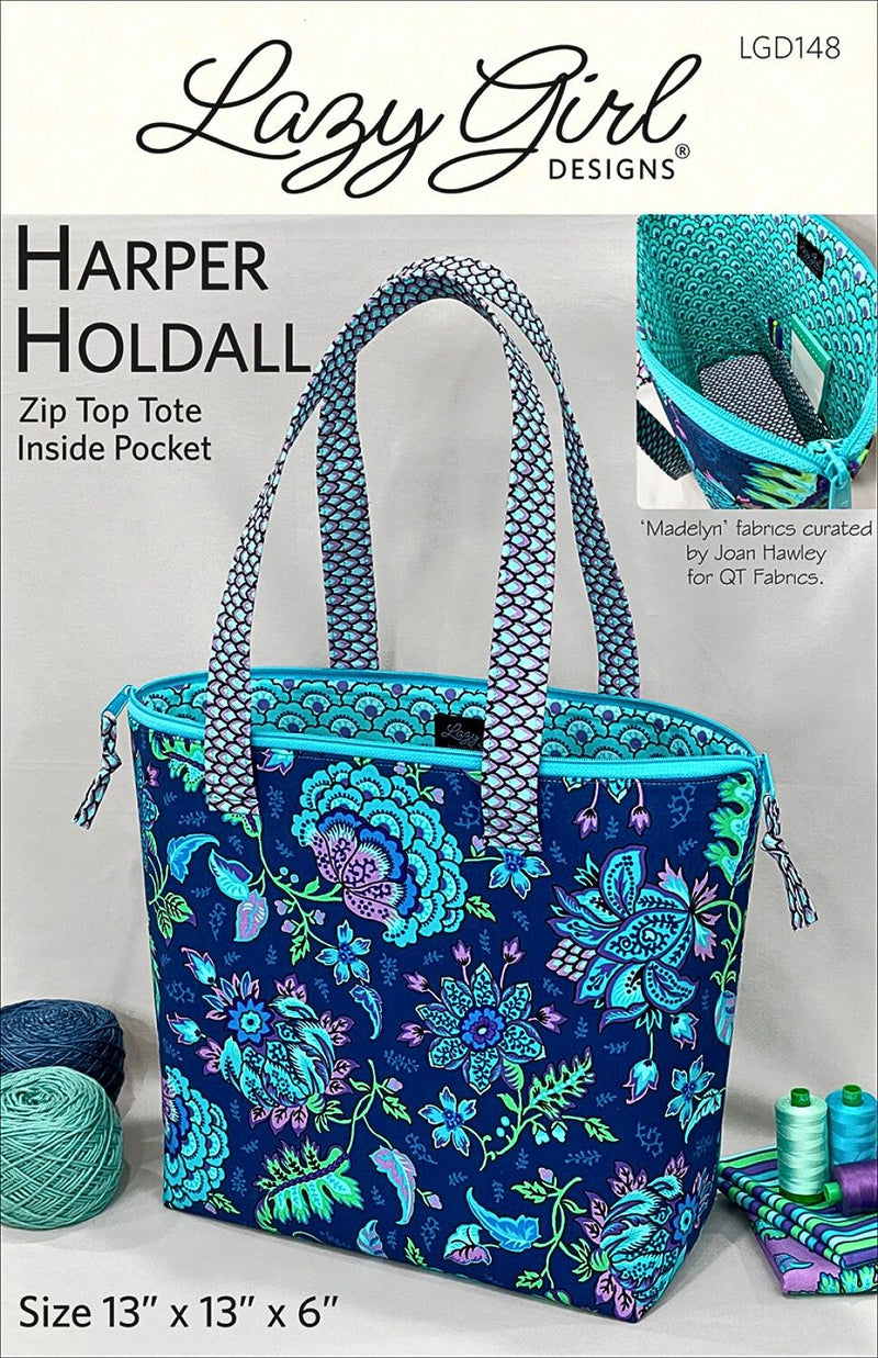 Harper Holdall Zip Top Tote Pattern Lazy Girl Designs LGD148