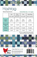 hashtag quilt pattern by cluck cluck sew showing back cover CCS222