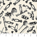 Haunted Hollow 10717-12 Beggars Bounty Black and Bone by Patrick Lose for Patrick Lose Fabrics