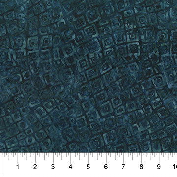 Heartland Batik 83171-68 Square in a Square Smokey Teal  by Banyan Batiks Studio for Banyan Batiks by Northcott