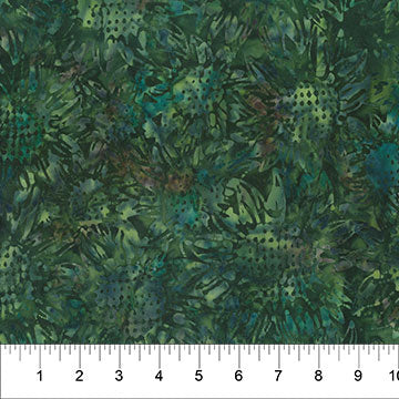 Heartland Batik 83173-79 Sunflowers Dark Green by Banyan Batiks Studio for Banyan Batiks by Northcott