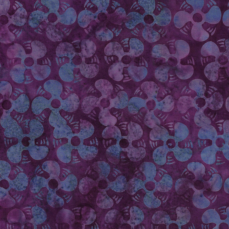 Heavy Metal Batik 122322460 Fan Purple Hyacinth by Island Batik