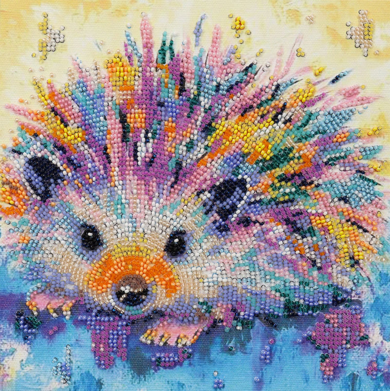 hedgehog bead embroidery kit by abris art