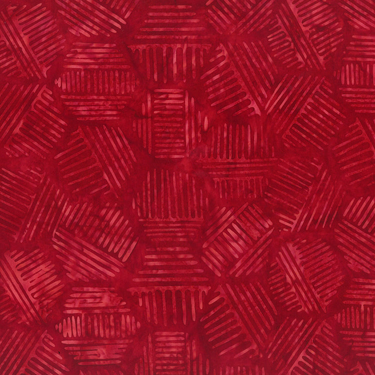 Hexies Batik 81700-25 Dark Red by Banyan Batiks by Northcott