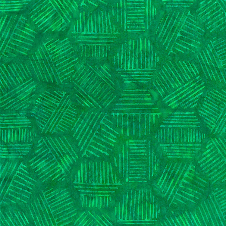 Hexies Batik 81700-69 Emerald by Banyan Batiks by Northcott