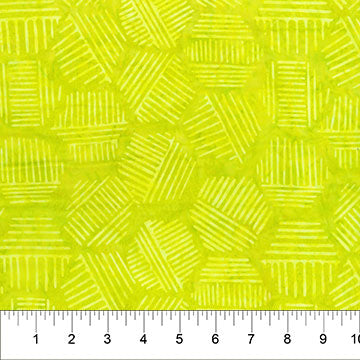 Hexies Batik 81700-72 Citrus Green by Banyan Batiks by Northcott