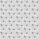 Hide and Seek 27651-10 White/Black B&W Cat Toss by Deborah Edwards for Northcott