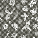 Holiday Style 3393-95 Gray Plaid with Winter Motifs by Satin Moon Designs for Blank