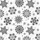 Holiday Style 3394-01 White Snowflakes by Satin moon Designs for Blank