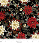 Holiday Tidings 14915M-12 Holiday Garden Black by Greta Lynn for Kanvas with Benartex